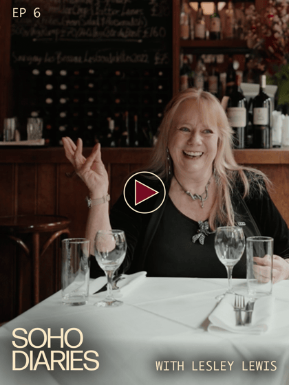 Lesley Lewis at The French House for Broadwick Soho's Soho Diaries Episode 6 in Soho, London
