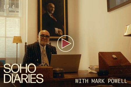 Mark Powell at his Soho tailoring studio for Broadwick Soho's Soho Diaries Episode 4