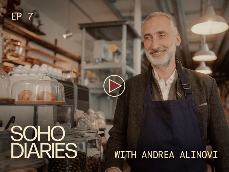 Andrea Alinovi at Italian Bear Chocolate for Broadwick Soho's Soho Diaries Episode 7 in Soho, London